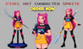 draw pixel art sprite sheet character, asset, tileset and animation