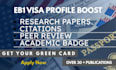 boost eb1a profile with publications and peer review