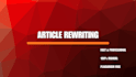 rewrite your article professionally and clearly