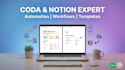 automate your coda template, notion workspace and workflow