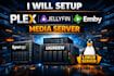 setup plex media server, jellyfin, emby on synology nas, ugreen and linux server