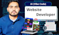do ai website development, front end,  backend developer