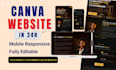 create canva website portfolio landing page canva template