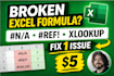 fix one excel formula, lookup, or calculation error
