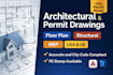 do architectural drawings, structural engineering drawing, mep for city permit