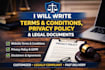write terms and conditions, privacy policy and other docs