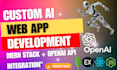 develop ai chatbot, ai website and custom ai integration