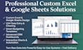 design custom excel google spreadsheet, csv data entry budgeting, crm dashboard