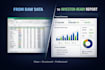 design a clean financial report one page infographic