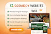 design godaddy website redesign godaddy wix website develop godaddy website