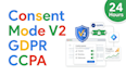 setup consent mode v2 cookie banner for ga4 and google ads