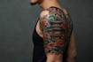 making a tattoo design in japanese style