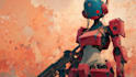 do custom digital 2d anime mecha art illustration