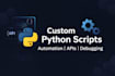 create a custom python script for automation tasks