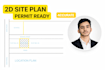 create accurate 2d site plan and plot plan for permit approval fast