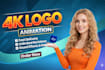do animated logo animation and intro outro video