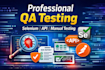 test your website manually and with selenium automation