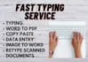 do fast typing and PDF to word conversion