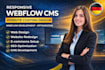 build responsive webflow cms web custom design webflow development optimization