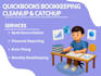 do quickbooks online bookkeeping, clean up, qbo setup