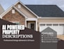 write ai powered real estate property descriptions