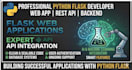 develop a professional flask web app, rest API, and backend