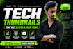 create high CTR tech youtube thumbnail in just 2 hours