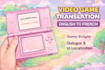 translate video games scripts english to french