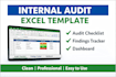 create iso internal audit checklist and excel audit tracker for your business