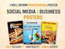 design creative and professional poster in canva