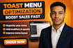 toast pos menu setup toast menu optimization restaurant pos menu