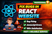 fix bugs in react website