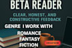 alpha and beta read horror and romance novel