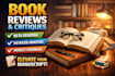 read your book and give you constructive feedback and advice