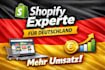 create a shopify store for germany deutscher shopify experte