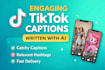 write viral tiktok captions using ai