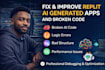 fix and improve replit mobile apps website and broken code issues