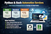 write python and bash automation scripts
