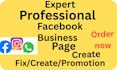 do facebook business page create and setup page design