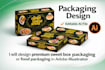 design premium sweet box packaging and food packaging design