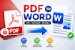 convert PDF to word or word to PDF