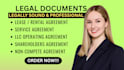 draft legal contracts and agreements