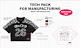 create a professional clothing tech pack for manufacturing