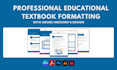 format, design educational textbook, activity book, workbook with adobe indesign