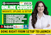 migrate online course, upload to kajabi, squarespace skool, wix course migration