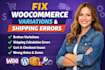 fix woocommerce product variation issues and shipping calculation errors