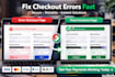 fix payment checkout errors on ecommerce website fast and secure payment gateway