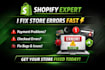 fix shopify checkout, payments, and store errors fast