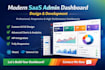 build modern saas admin dashboard UI UX using react and tailwind CSS