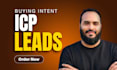 find buying intent b2b icp leads for sales development